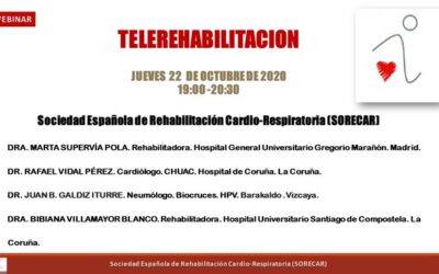 Webinar sobre Telerrehabilitación de SORECAR