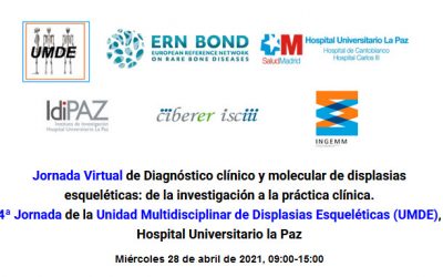 Jornada Virtual de Diagnóstico clínico y molecular de displasias esqueléticas: de la investigación a la práctica clínica.