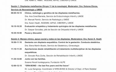 Jornada híbrida de Diagnóstico clínico y molecular de displasias esqueléticas: de la investigación a la práctica clínica.  5ª Jornada de la Unidad Multidisciplinar de Displasias Esqueléticas (UMDE), Hospital Universitario la Paz
