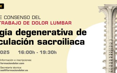 WEBINAR Patología degenerativa de la articulación sacroilíaca