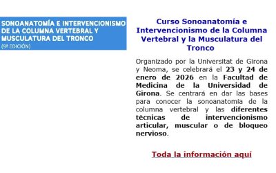 Curso Sonoanatomía e Intervencionismo de la Columna Vertebral y la Musculatura del Tronco (9ª edición)